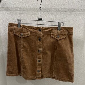 Love Tree Tan Corduroy Mini Skirt